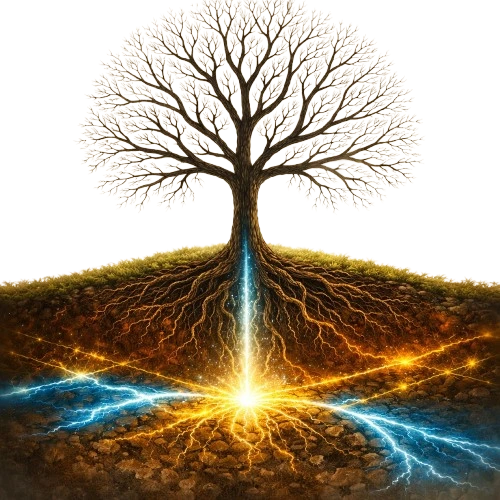 Visuel symbolique : arbre et horloges, mémoire et cycles du vivant